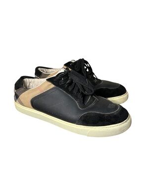 Burberry Cloth Low trainers sneakers Tan Check Logo-Print - size 45 (US 11.5)